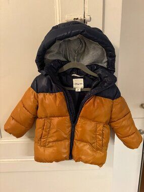 Blue and Copper Puffer Jacket